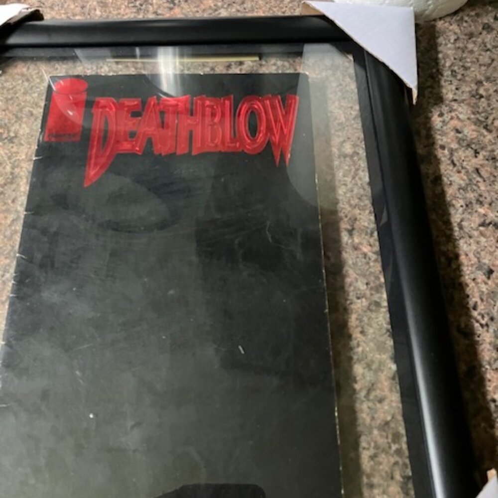 Framed Comic "Death Blow #1 Red Foil Cover " 1993 Jim Lee , Image
